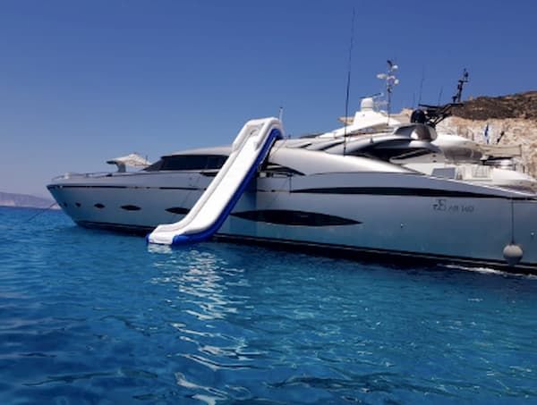 Inflatable Deck Slip, mega yacht, luxury deck slip, adventure yacht toys